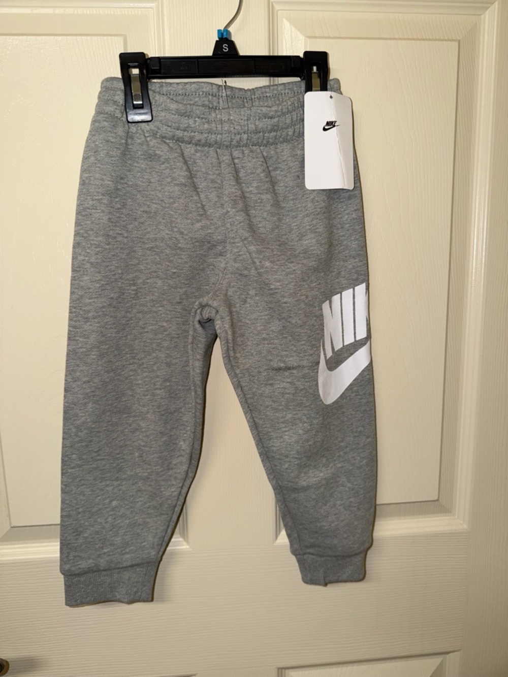 Nike Kids Gray Sweat Joggers with White Logo